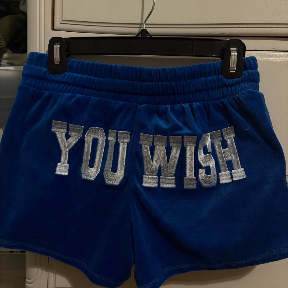 Rue21 Blue Velour Athletic Shorts
